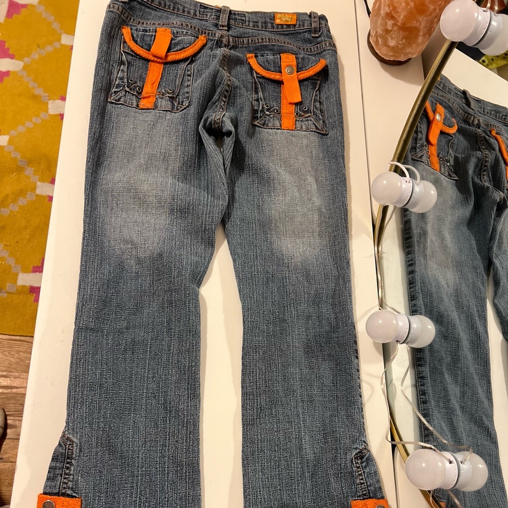 Vintage orange jeans